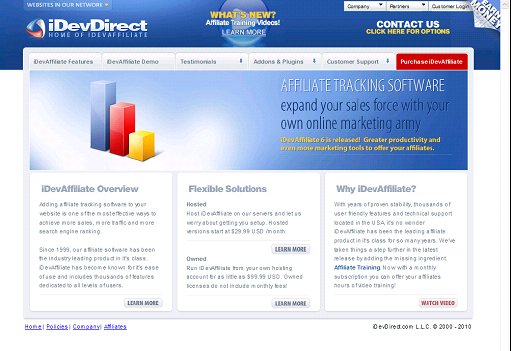 idevdirect Affiliate Tracking Software 