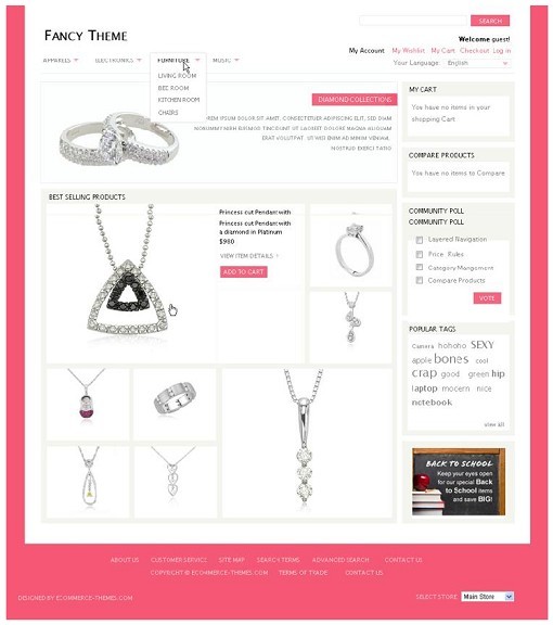 Fancy Magento Theme Pink