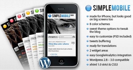 Simple Mobile WordPress theme