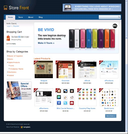 Templatic Store Front WordPrss Theme 