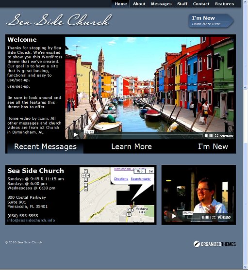Sea Side Church WordPress Theme