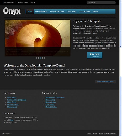 Joomlashack Onyx Premium Joomla Template
