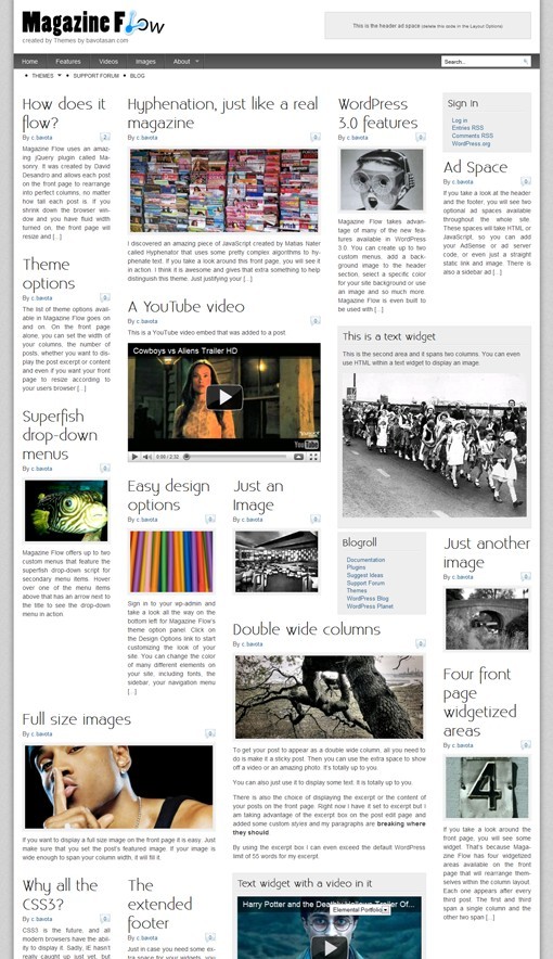 Bavotasan Magazine Flow WordPress Theme