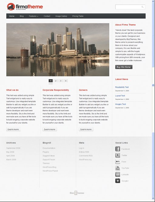 BizzThemes Firma WordPress Theme For Your Business, Clients