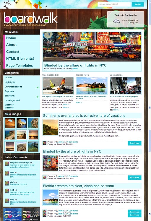 WPNow BoardWalk Premium Travel WordPress theme