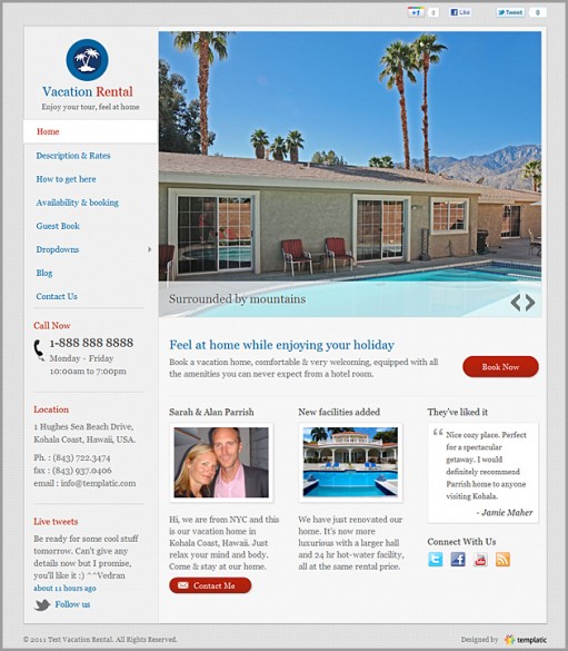 Templatic Vacation Rental Theme For WordPress Review And Download