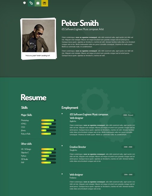 CSSIgniter Me Single-Page vCard Theme For WordPress