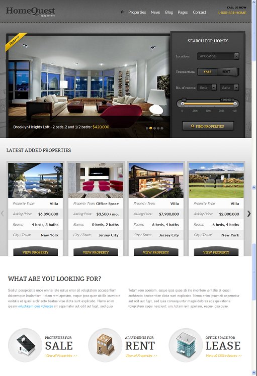ThemeFuse HomeQuest Premium Real Estate WordPress Theme