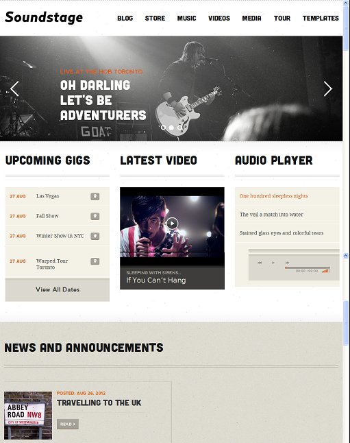 Mint Themes Soundstage WordPress Audio Theme For Bands & Artists