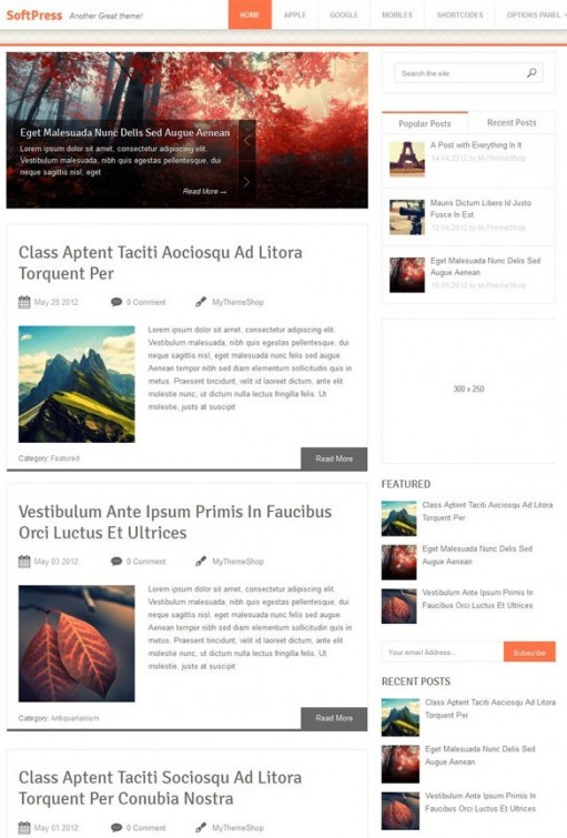 SoftPress Clean Responsive WordPress Blog Theme From MyThemeShop