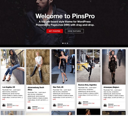PinsPro  Pagelines Pinterest Inspired Theme